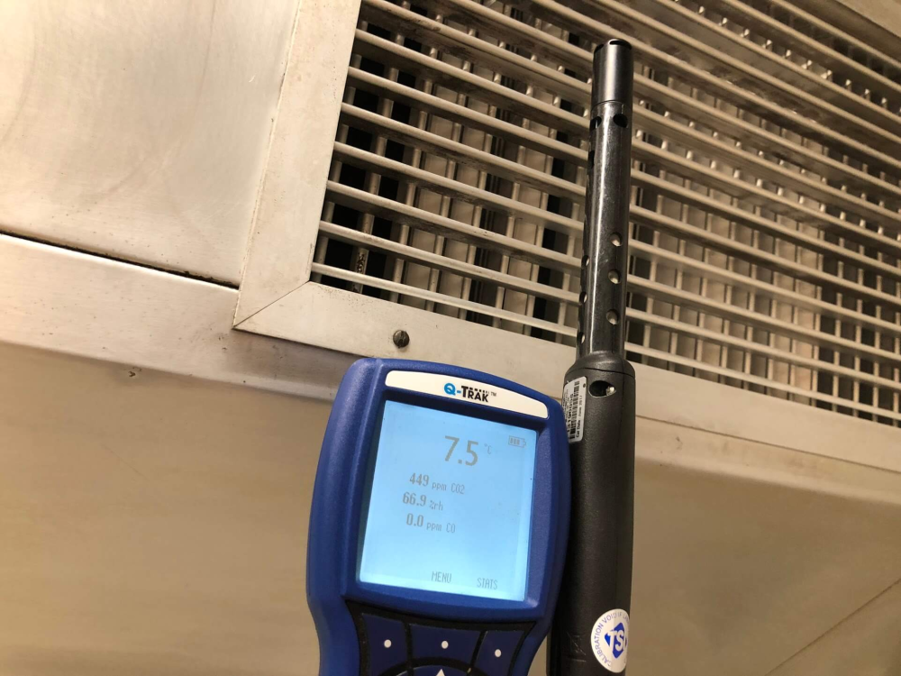 Air quality testing process